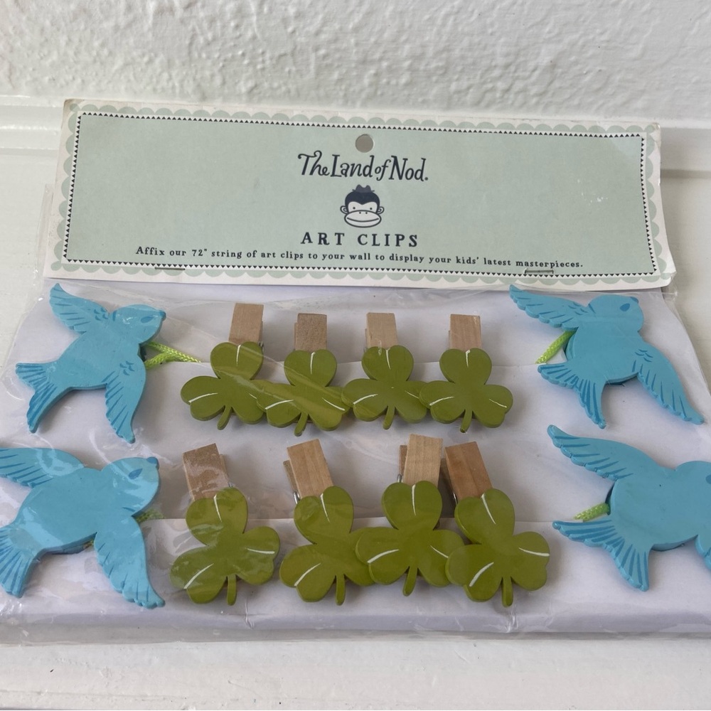 The Land of Nod Art Clips - Blue and Green